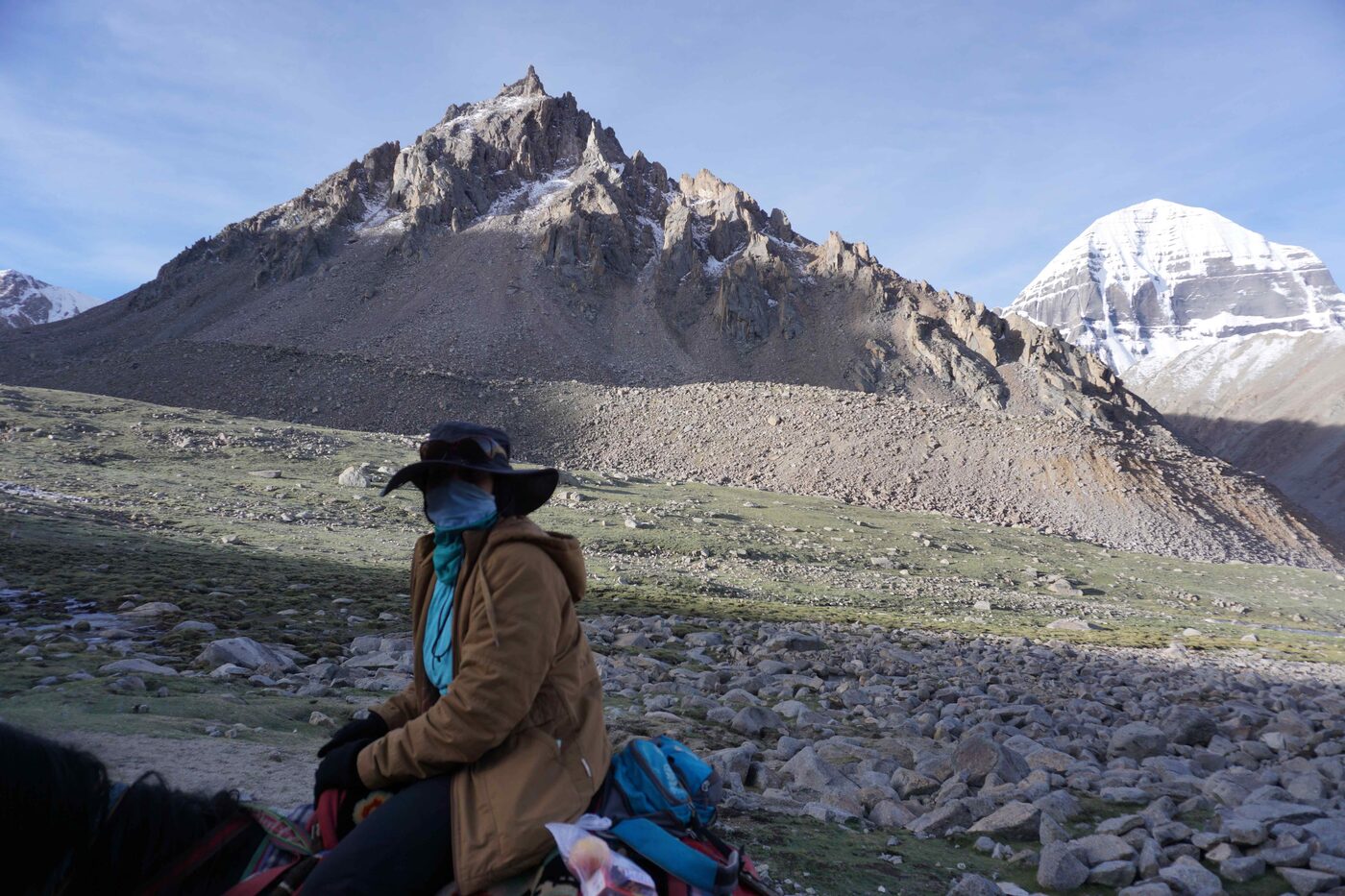 Dust, cold and altitude are all against you. Om Namo Shivaya keeps you going.