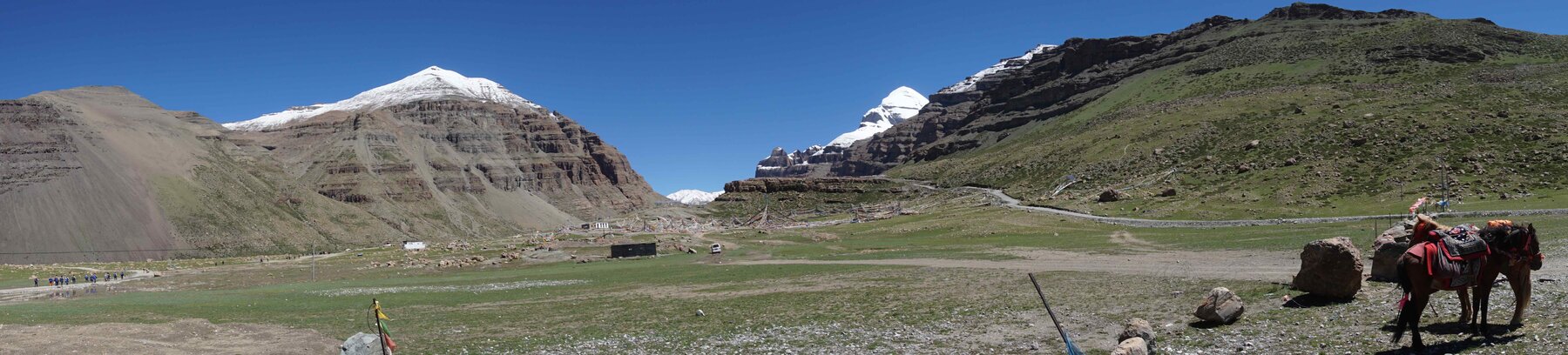 Panoramic view of Mount Kailash from Yamadwar